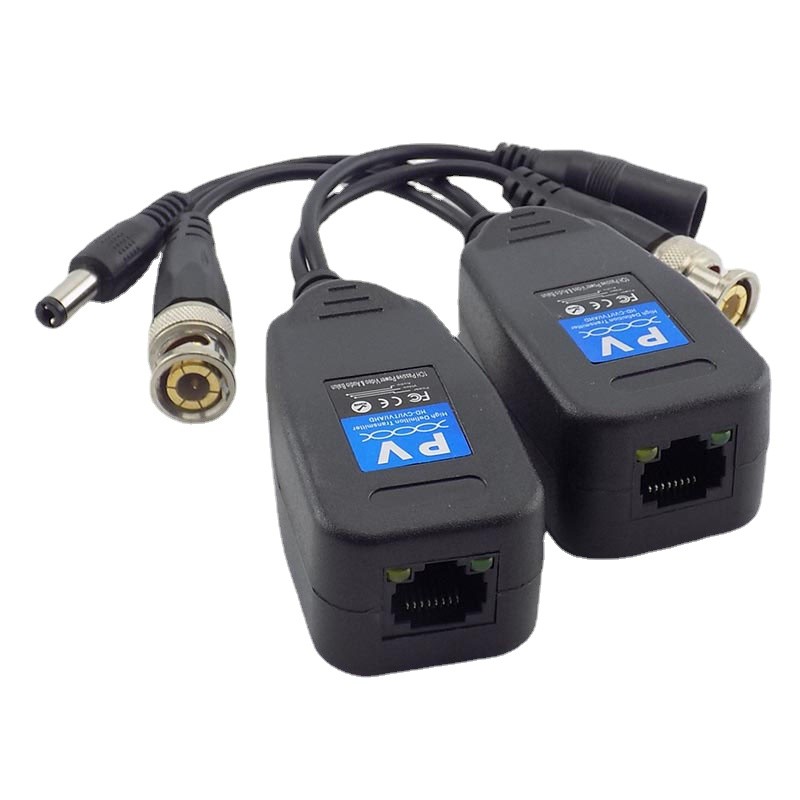 5 زوج (10 قطعة) السلبي CCTV اقناع BNC السلطة فيديو Balun الإرسال والاستقبال موصلات إلى RJ45 BNC ذكر ل CCTV كاميرا فيديو