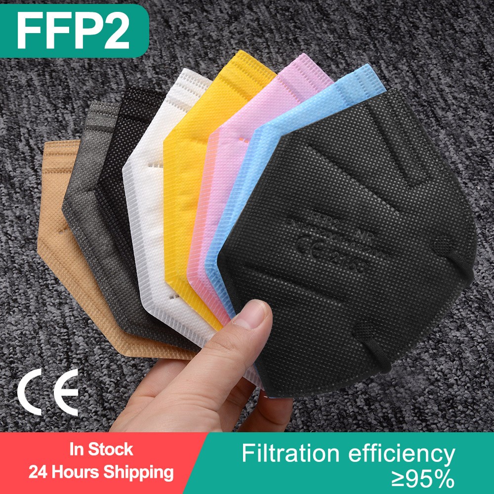 9 Colors FFP2 Mascarillas KN95 Face Masks For Adults 5 Layers Safety Dust Respirator FFP2 Mask Adult Black FPP2 KN95 Face Mask CE