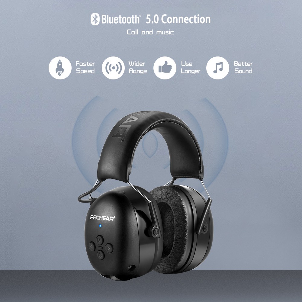 Zohan Electronic 5.0 Headphones Bluetooth Earphones Hearing Protection Headphones Safety Music Charging Noise Reduction