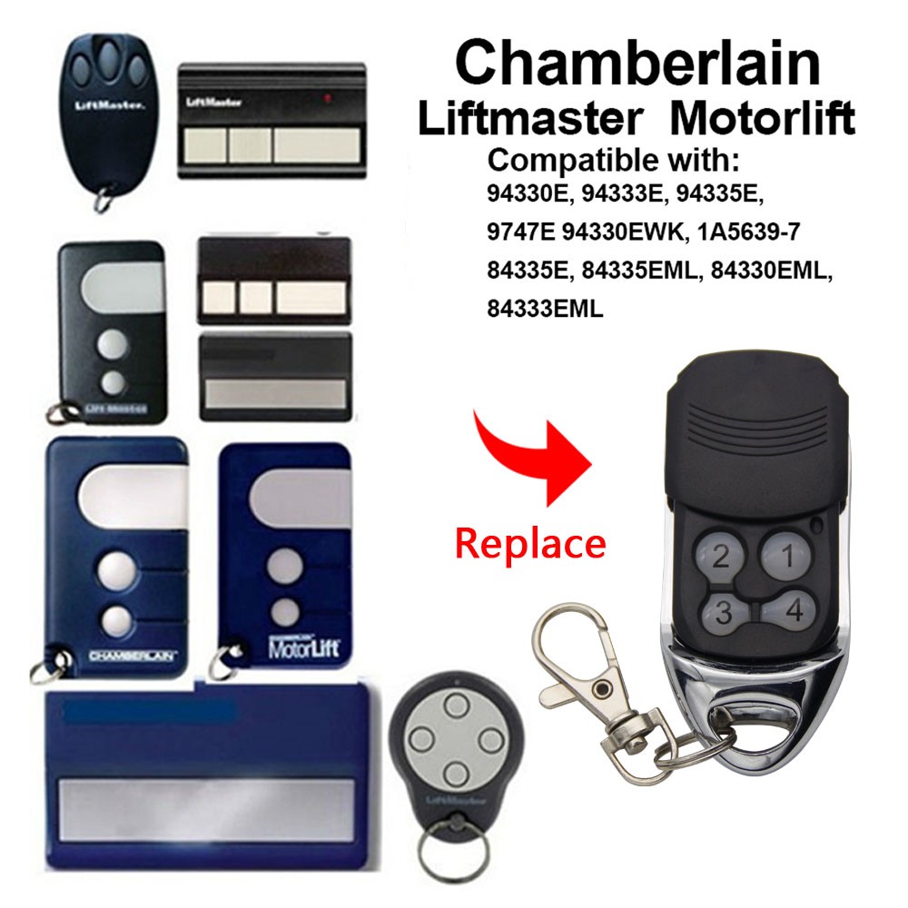 Chamberlain Liftmaster Remote Control 4335E 4330E 4333E 4332E Remote Control 433.92MHz Compatible with 433MHz Remote Control