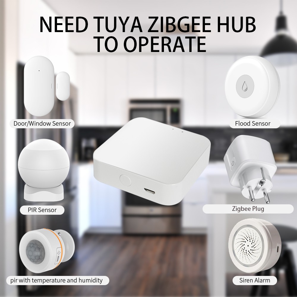 Tuya Smart Zigbee Plug 16A EU Outlet 3680W Power Meter Compatible with Alexa and Tuya Hub