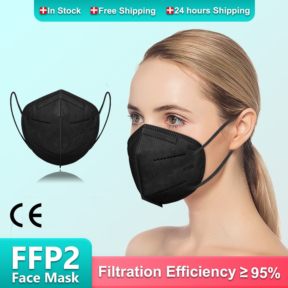 5-100pcs kn95 black mask ffp2 mascarillas fpp2 gay face mask mascara KN95 respiratory adult masque noir CE mascarillas