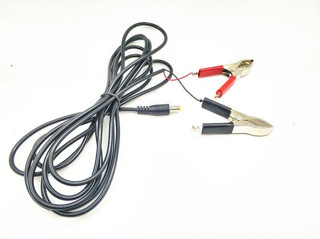 3M Long DC Battery Clip Cord Male to Alligator Clip Cord DC 12V 24V Universal Audio Cable Red and Black Clip