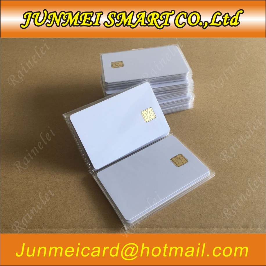 150pcs white contact SLE4428 chip large inkjet printable blank corporate pvc card with chip SLE5528