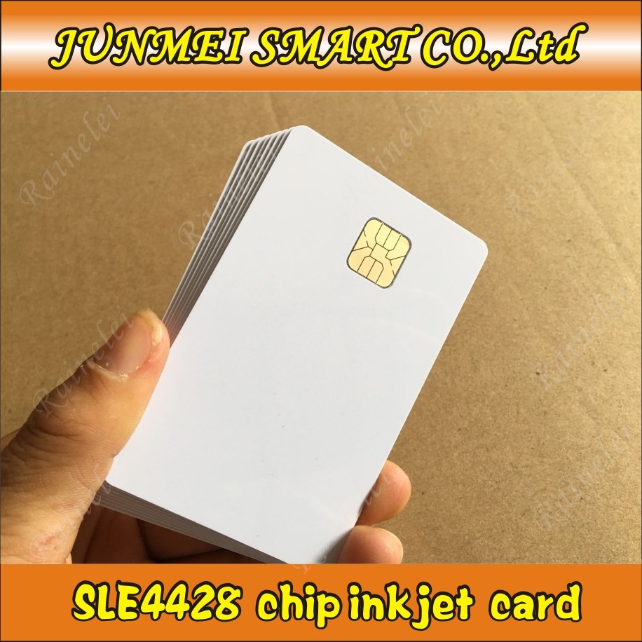 10pcs ISO7816 PVC Blank Card SLE4428 Chip 1K Contact IC Smart Rfid For Inkjet Printer