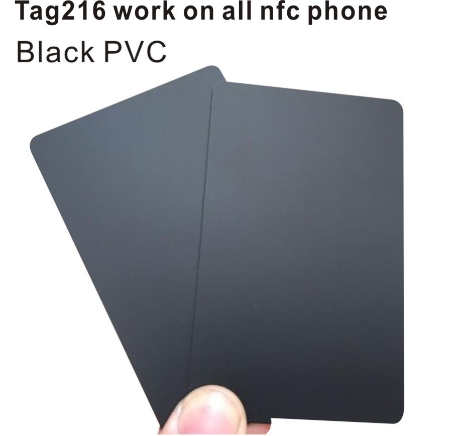 2022 50pcs 13.56MHZ rfid blank black card/label/for phone tag NFC 203/213 compatible chip