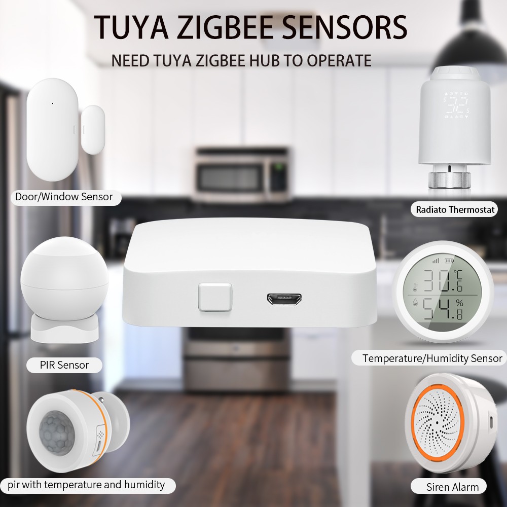 2022 Tuya Smart Zigbee Thermal Radiator Valve TRV Programmable Coolant Actuator Temperature Controller Support Alexa