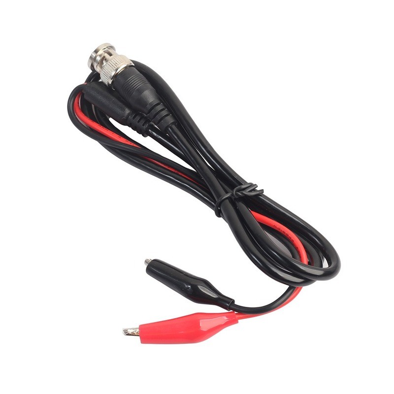 BNC Male Plug To Dual Alligator Clip Oscilloscope Test Probe Lead Cable 1 Meter