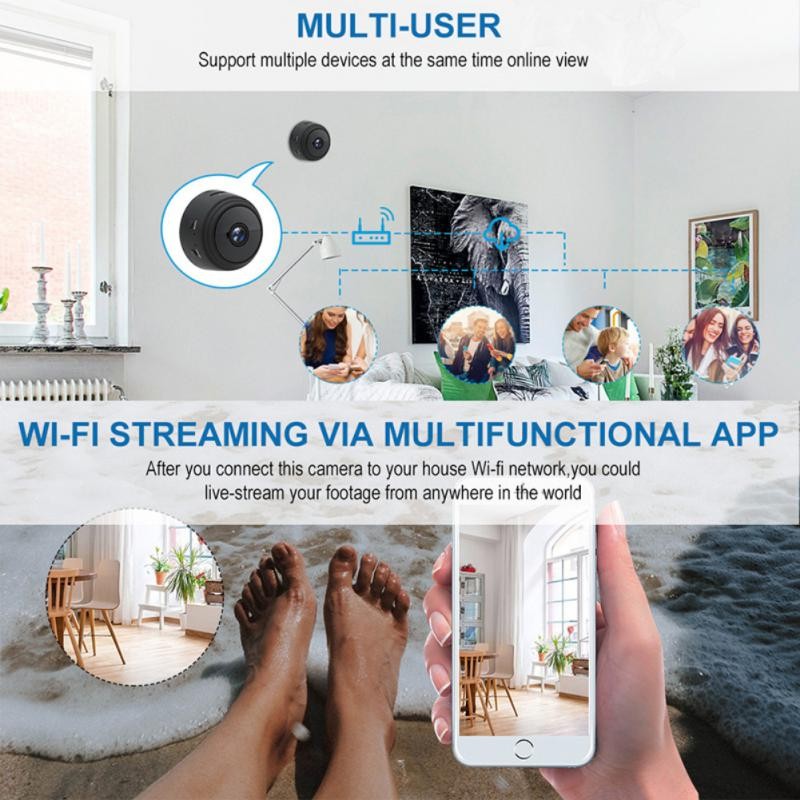 1080P Mini Camera HD Network Camera Night Version Audio Video Home Security Wireless Mini Camcorder Surveillance Cameras Wifi Camera