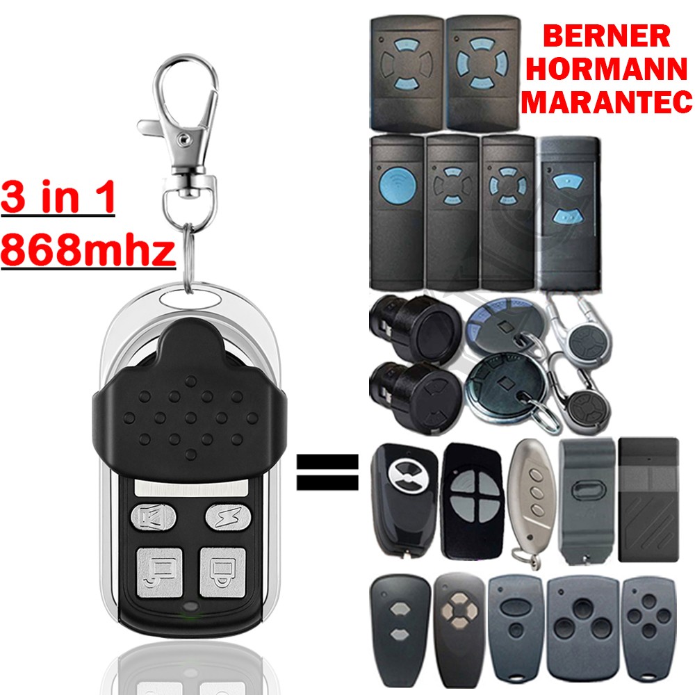 Hormann HSE2 HSE4 HSM2 HSM4 Garage Remote Control Marantec Digital 302 304 382 Garage Command Berner BHS121 Gate Remote Control