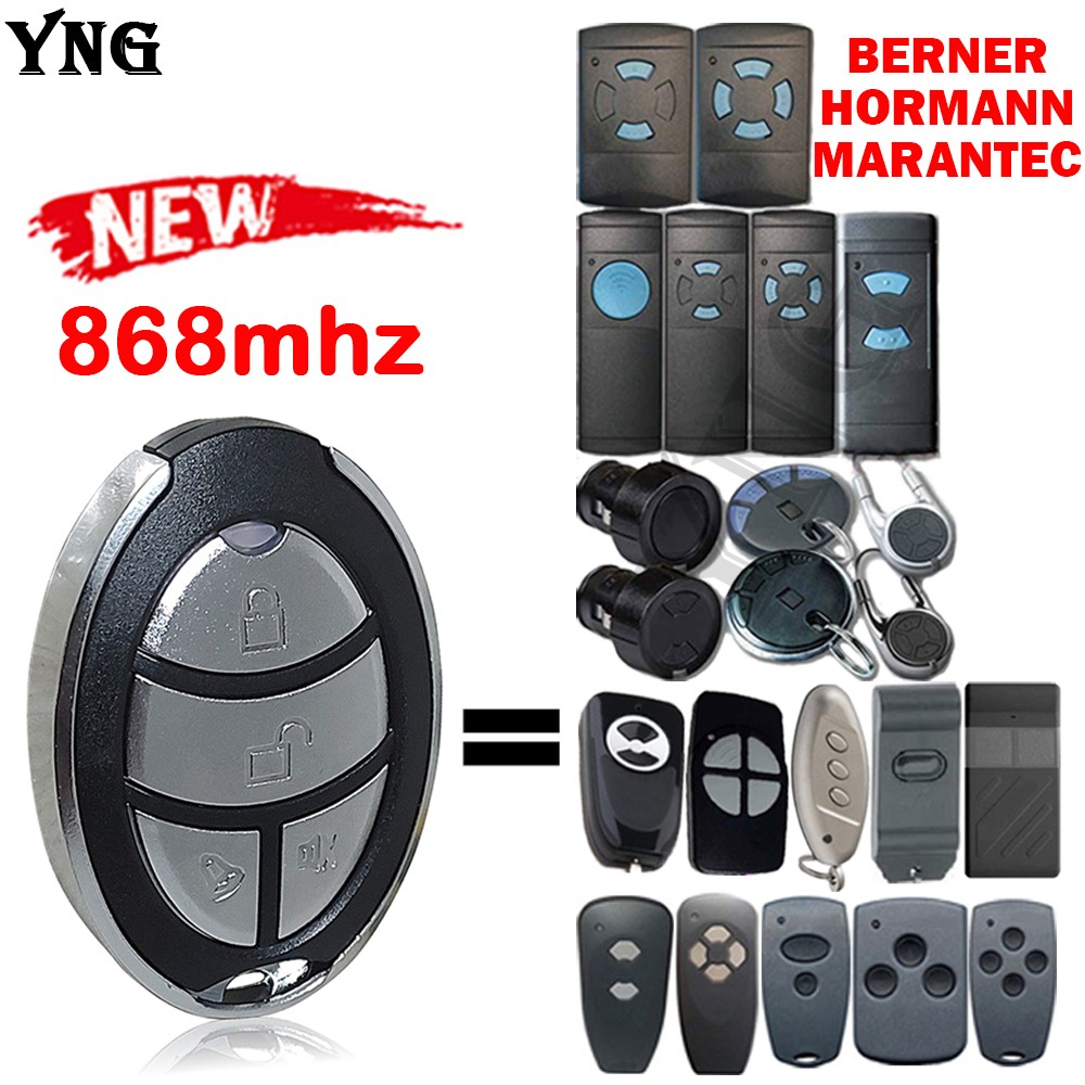 For Hormann Marantique Berner 868MHz Garage Door Remote Control Duplicator HSZ1 HSZ2 BHS121 BHS130 BHS140 Digital D302 Gate Opener