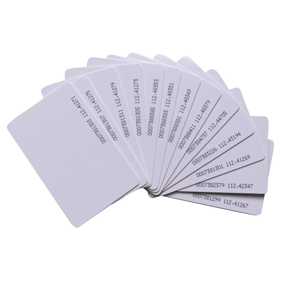 100pcs High Quality ID Read Only RFID 125KHz TK4100/EM4100 Smart White Thin Card In Access Control Free Shipping