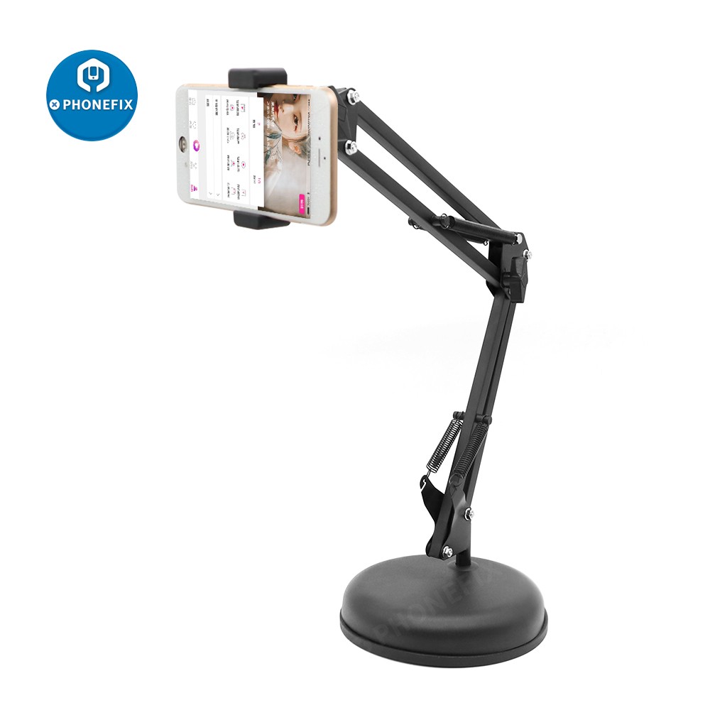 Industrial Overhead Camera Phone Video Stand Desktop Scissor Arm Stand for Video Recording Live Broadcast Studio Shooting