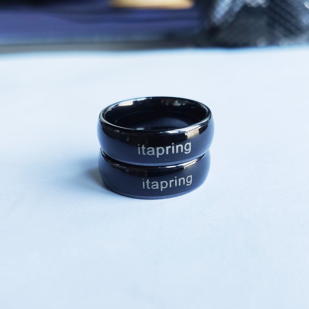 RFID Weed Chip RFID Black Ceramic Smart Finger Rewrite Ring 13.56MHZ Wear For Men Or Women