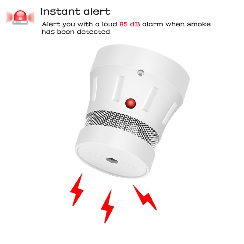 ZigBee Security Protection Smoke Leak Detector Fire Sensor Home Safety Products Personal Alarm With 3 Years Durable Batteries Wifi Tuya