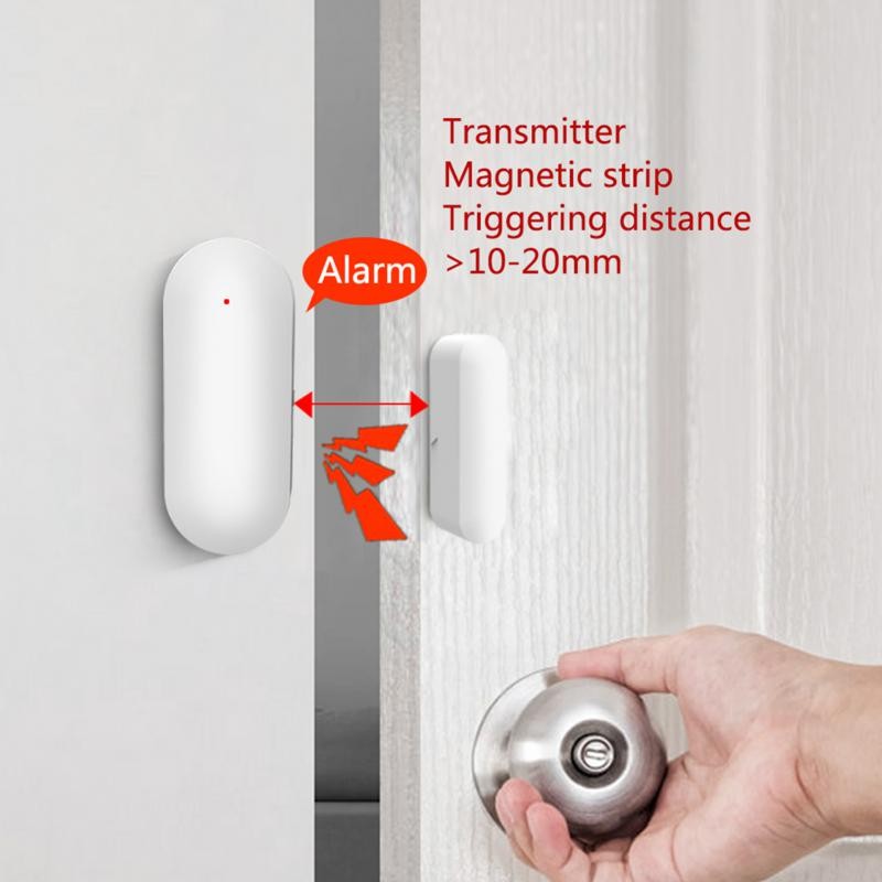 Tuya Smart WiFi Door Window Sensor Wireless Door Open/Closed Detector Security Protection Works with Alexa Google Home