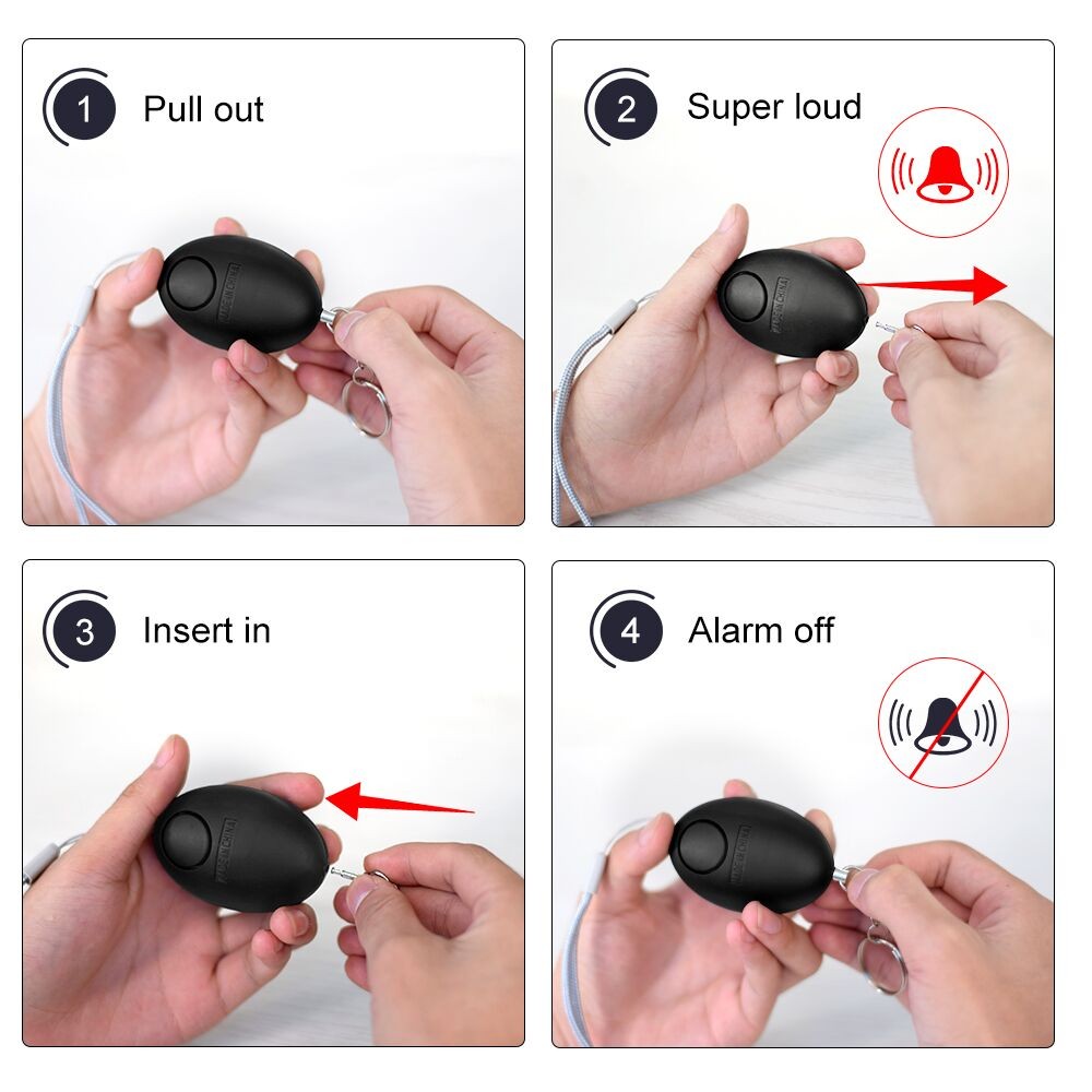 Low Price 120dB Self Defense Alarm Egg Girl Women Security Alarm Personal Safety Scream Loud Keychain Emergency Alarm