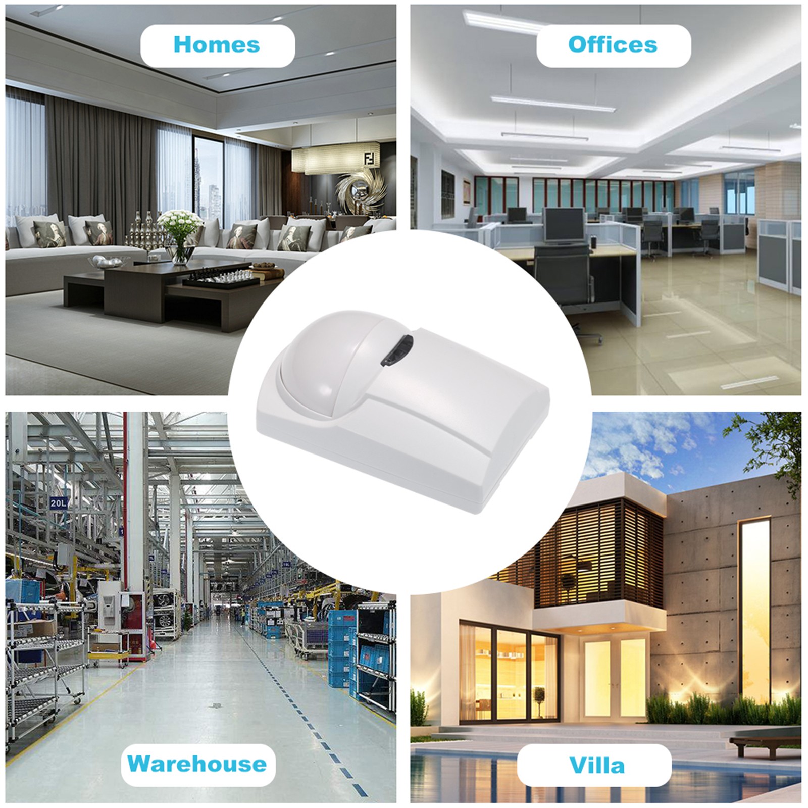 Wireless Wall Mounted PIR Human Body Motion Sensor Smart WiFi Infrared Motion Detection Sensor Alarm for Sonoff RF Bridge 433