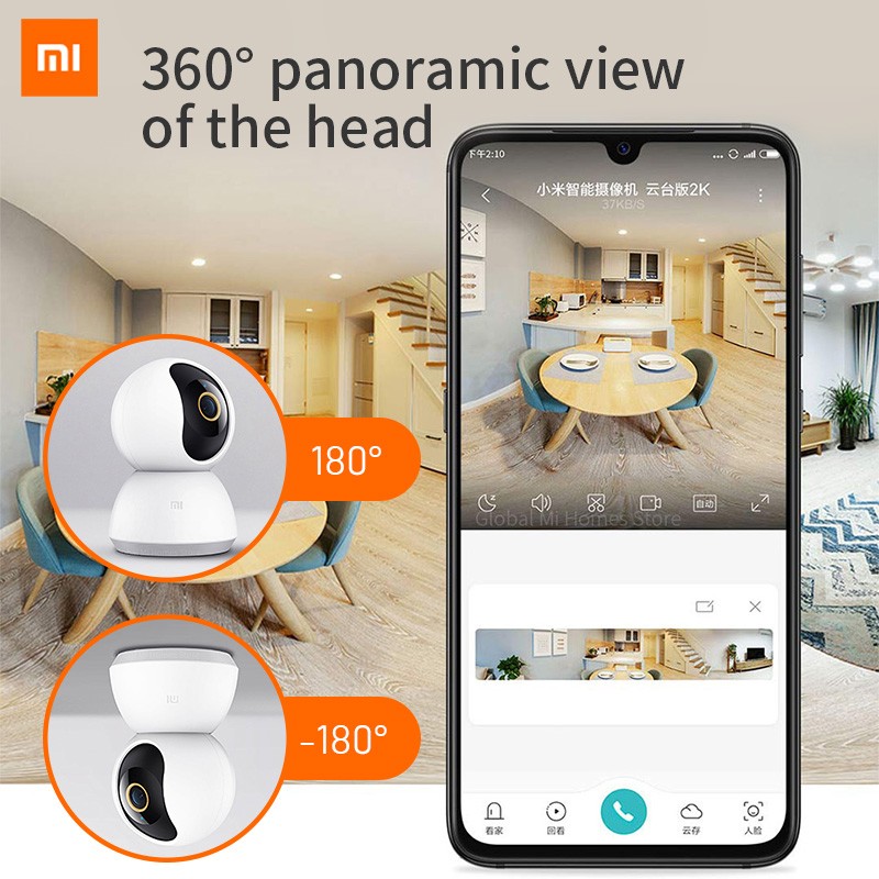 Xiaomi Mijia 2K Smart Camera Night Version 1296P HD 360 Angle Mi Home Security Indoor Camera WiFi Indoor WiFi Security Camera