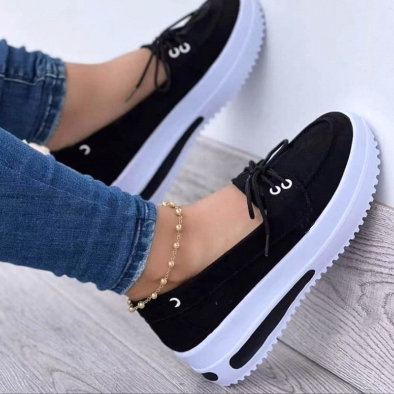 Women Shoes 2022 Platform Increase Casual Shoes Solid Color Round Toe Loafers Women Buckle Wedge Women's Shoes Zapatos De Mujer