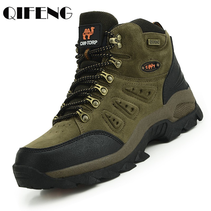 Men's Women's Tactical Leather Anti-Slip Boots Classic Hiking Boots Autumn Winter 36-48