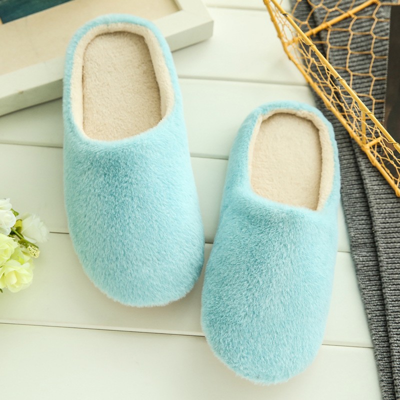 Women Winter Indoor Shoes Slippers Silent Soft-soled Warm Slippers Plus Velvet Non-slip Cotton Slippers Zapatillas De Casa