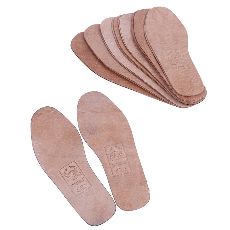 Hot! 1 pair 36-42 breathable leather insoles women men ultra-thin deodorant shoes insole pads