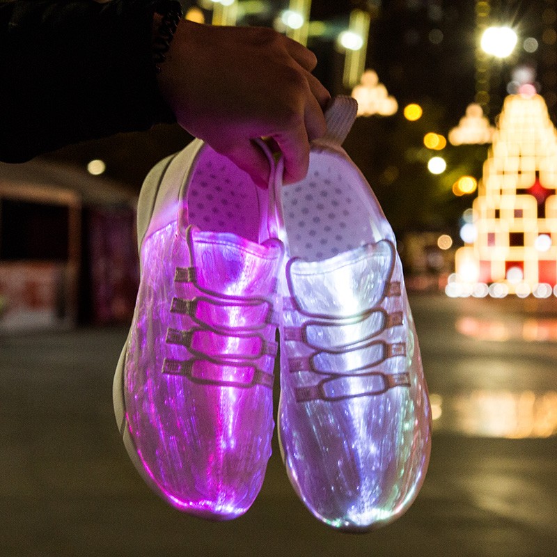 rayize women sneakers LED fiber optic shoes girls shoes women light up glowing shoes usb rechargeable wedding party shoes