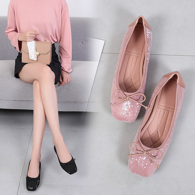 Elegant Comfortable Women Ballet Flats Shoes Bowknot Shoes Autumn Spring New Shoes zapatos planos de mujer 35-44