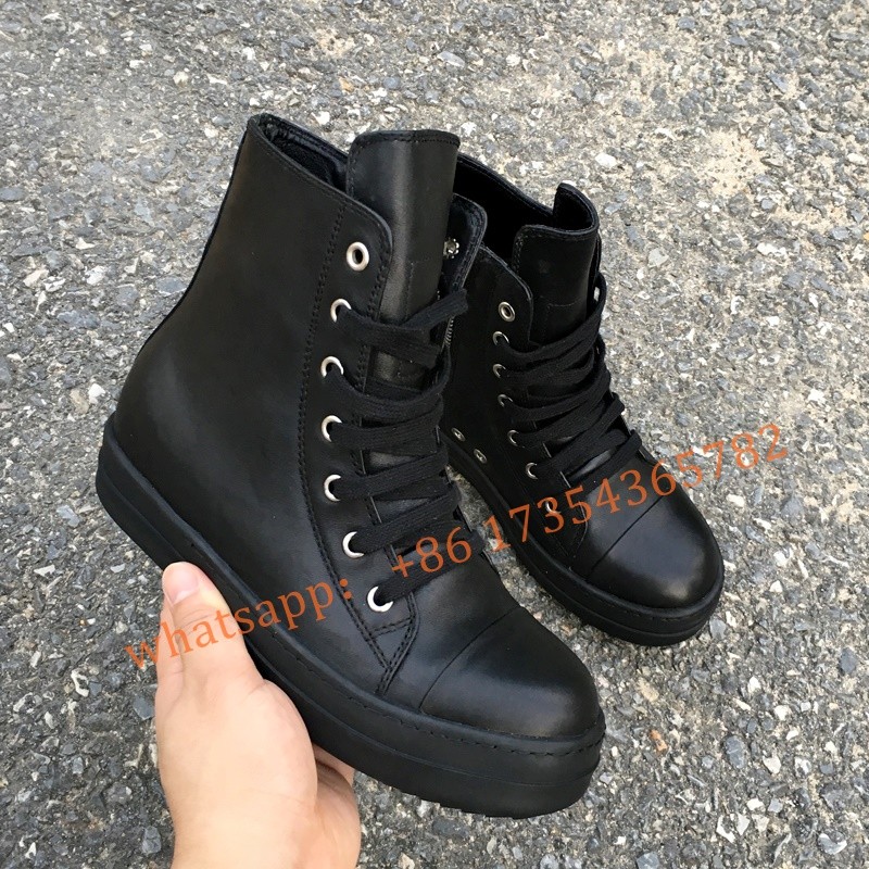 Men\Women Black\White\Orange Canvas Shoes High Flat Vulcanized Shoes Sneaker Genuine Leather Lace Up Design Shoes 2022 New