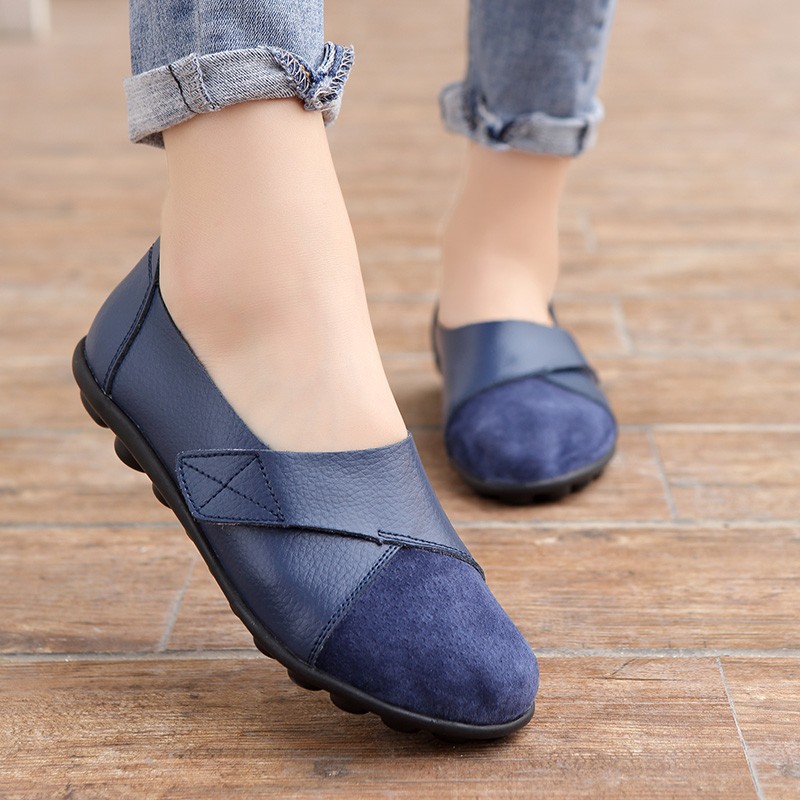 sun00 2022 new women's shoes-women's loafers shoes women's soft genuine leather shoes large size ladies shoes