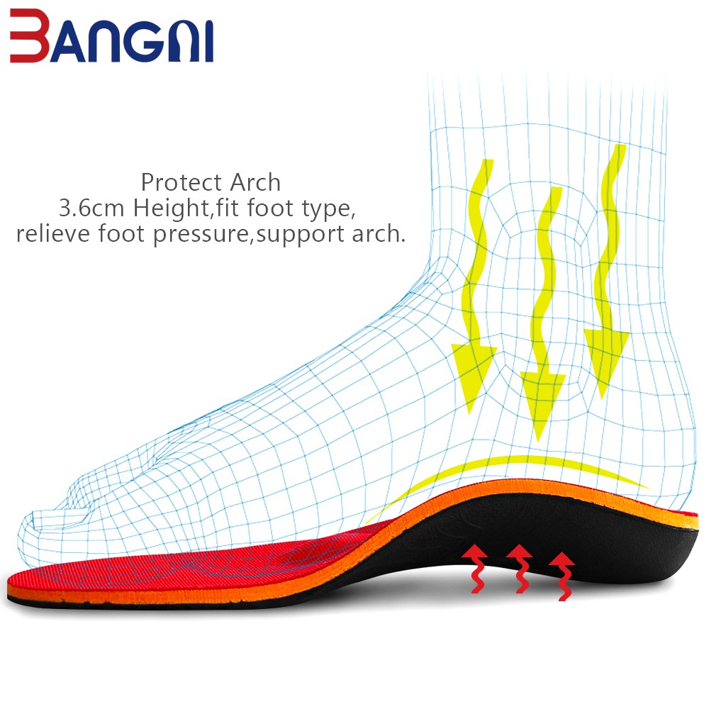 3ANGNI Orthotic Arch Shoe Accessories Support Inserts Orthotic Flat Feet Insole for Men Woman Heel Pain Plantar Fasciitis