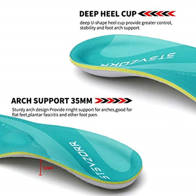 Plantar Fasciitis Flat Feet Arch Support Orthotic Insoles Relief Heel Pain, Sports Orthotic Insole Men Women Sneaker Sole Insert