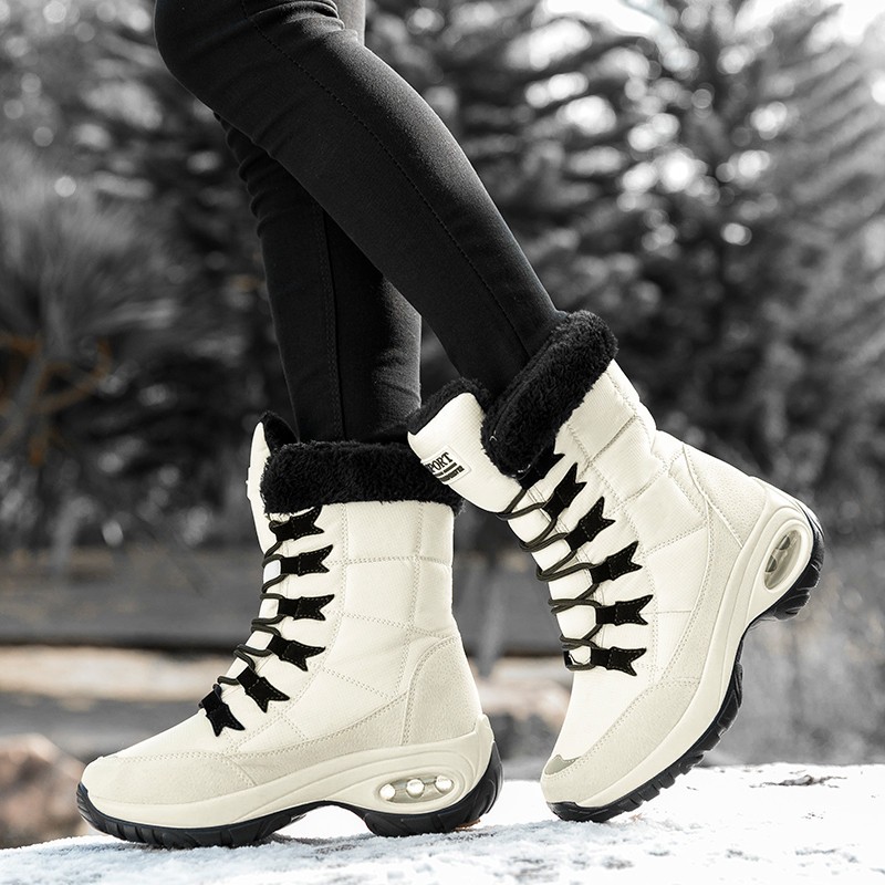 New winter women boots high quality keep warm mid-calf snow boots women lace-up comfortable ladies boots chausiras femme