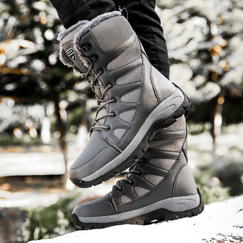 SOLIBEN New Winter Men Women Warm Snow Boots Botas De Neve Sabatos De Reflective Padded Winter Boots Boots Platform Boots