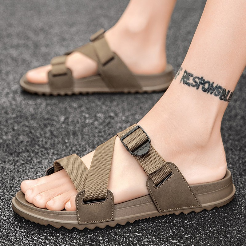 men sandals summer men fabric sandals black khaki unisex plus size flats sandals outdoor slippers for women men