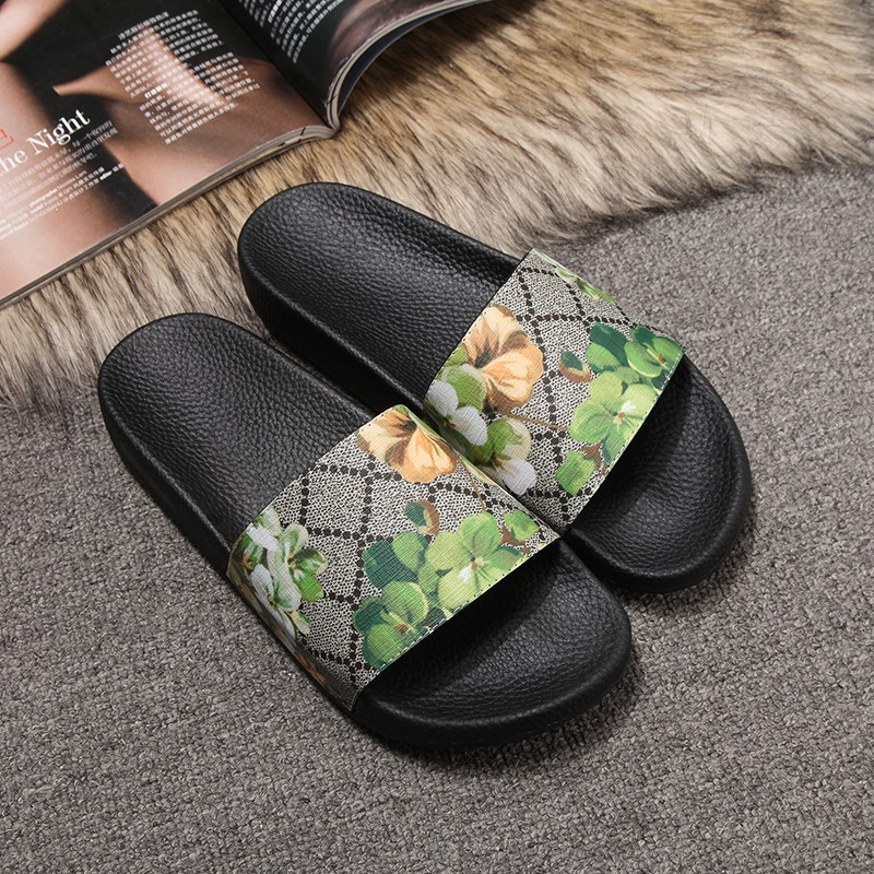 Luxury Women Slippers Pink Star Leather 2021 Summer Men and Women Plus Size Roman Style Sandals Non-slip Outdoor Beach Shoes