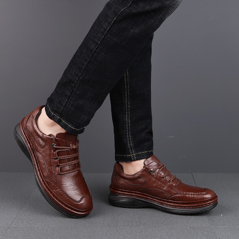 100% Genuine Leather Men's Casual Shoes Best Quality Business Formal Shoes 2019