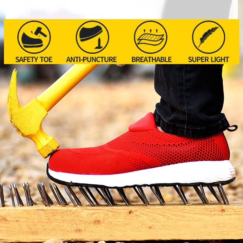 Safety shoes men's puncture-proof old security safety shoes summer breathable work shoes women safety shoes men's work shoes