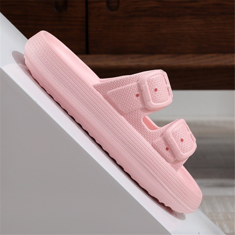 Rimocy 2022 Fashion Summer Slippers Women Soft EVA Insole Female Sandals Buckle Platform Slippers Female Shoes 45