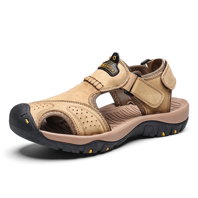 Classic Men Sandals Summer Soft Comfortable Men Sandalias Split Leather Sandals Plus Size Soft Outdoor Men Roman Sandals