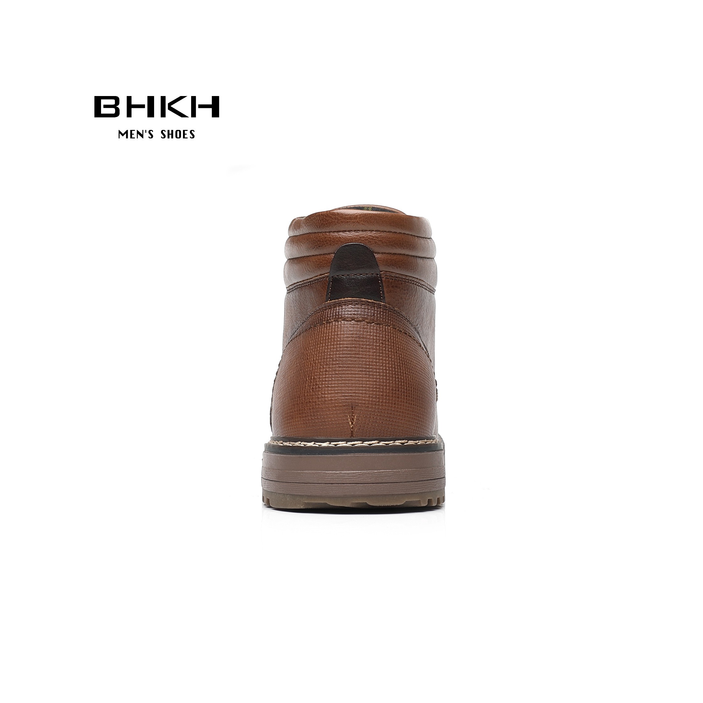 BHKH New Autumn Winter Men Boots Fashion Lace Up Winter Shoes Lightweight Smart Casual Shoes Comfortable Ankle Boots Office Work Casua