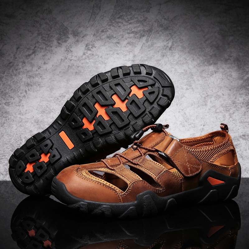 Summer Outdoor Platform Sandals Casual Hiking Men Leather Comfortable Breathable Light Beach Classics Fisherman High Quality