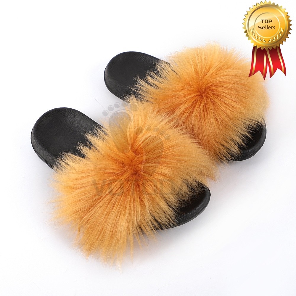 2022 New Summer Slippers Women Fuzzy Slides Fluffy Faux Fur Slippers Flat Furry Sandal Fashion Fur Flip Flop Amazing Woman Shoes