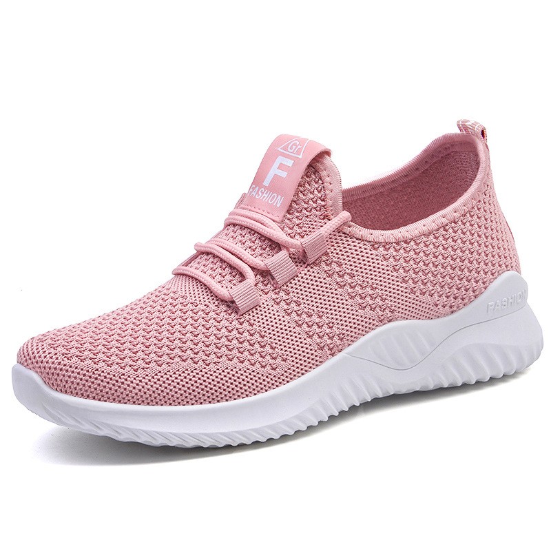 Casual women's flat shoes. Comfortable Lightweight Soft Sole Lace Up Mesh Women's Shoes Wedge Sneakers Mujer