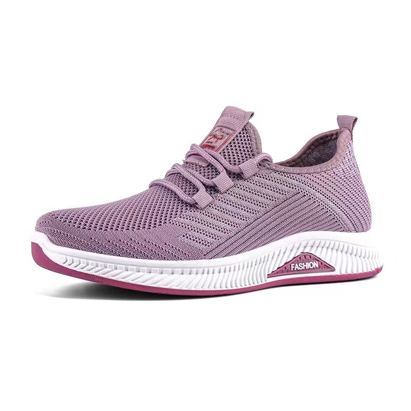 Sneakers Women Running Casual Fit Simple Design Mesh Material Round Toe Cap 3 Colors 7 Sizes To Choose