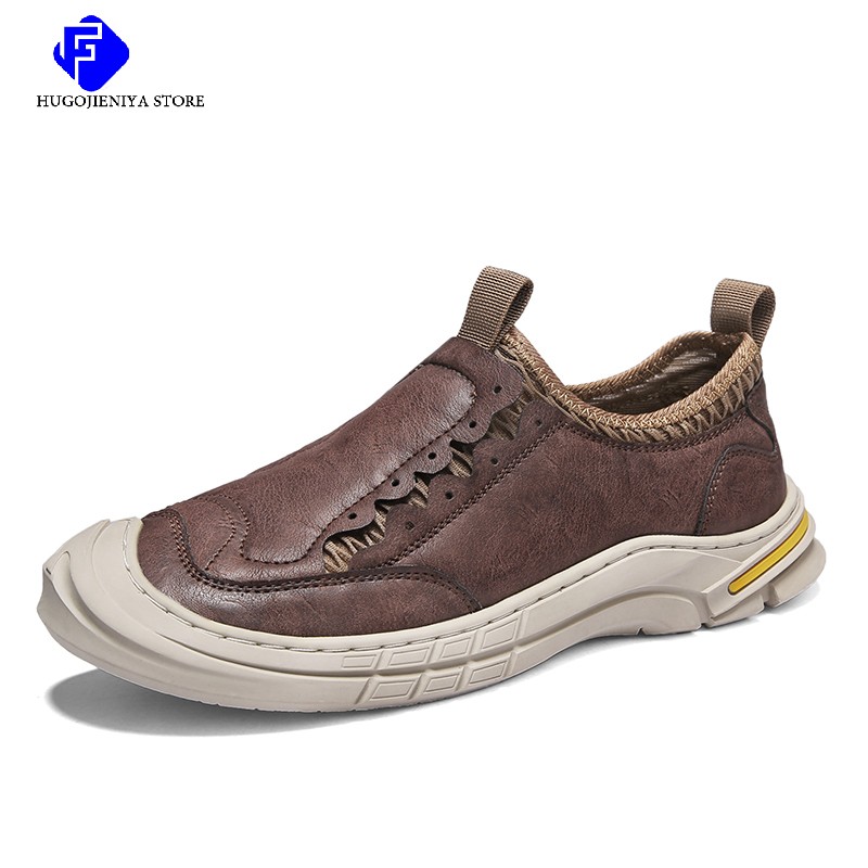 Brand Mens Shoes Genuine Leather Casual Shoes Outdoor Men Breathable Sneakers Original Suede Men Moccasins Loafers Sneakers