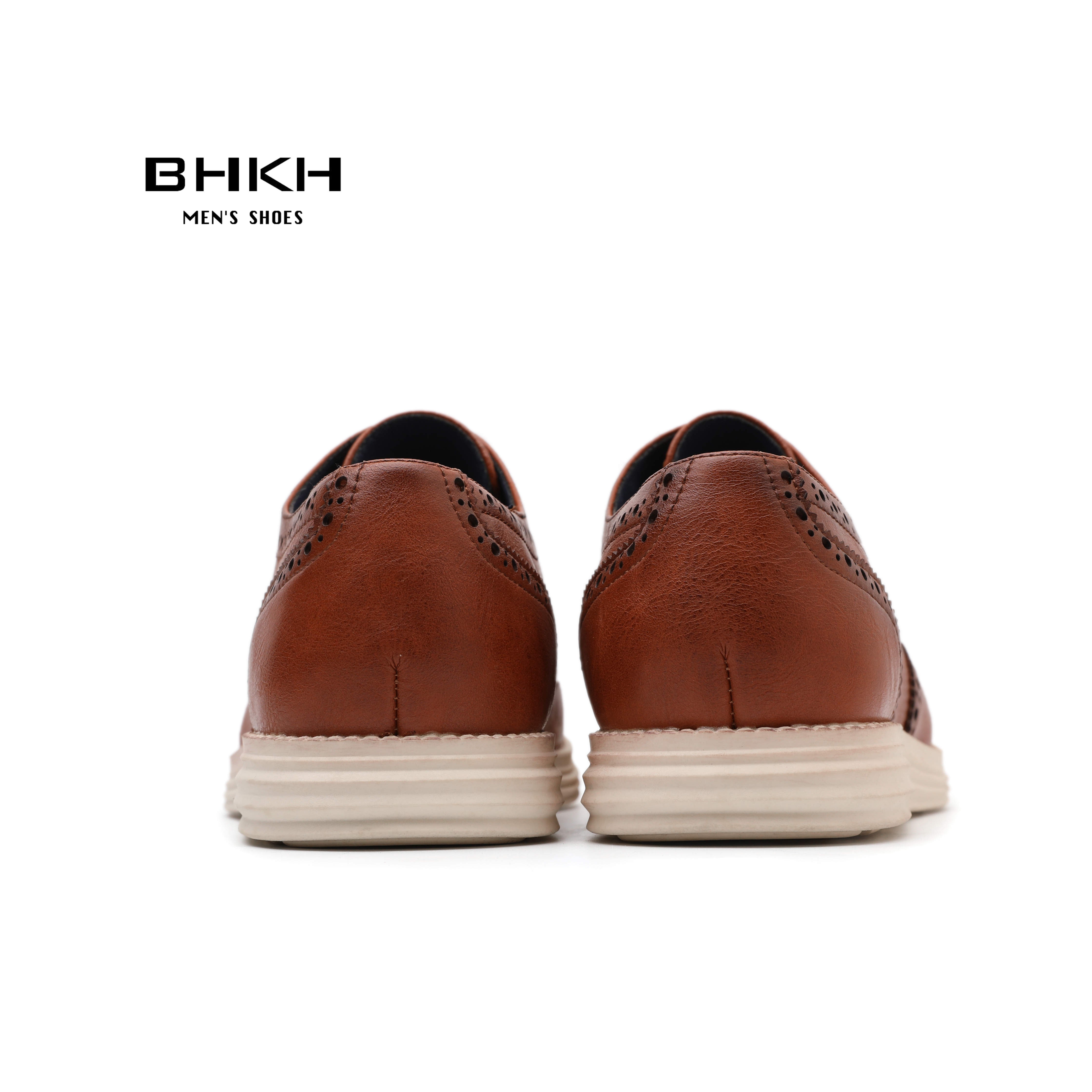 BHKH 2022 Autumn Genuine Leather Men Dress Shoes Fashion Lace-up Man Casual Shoes Work Smart Work Office Shoes light weig