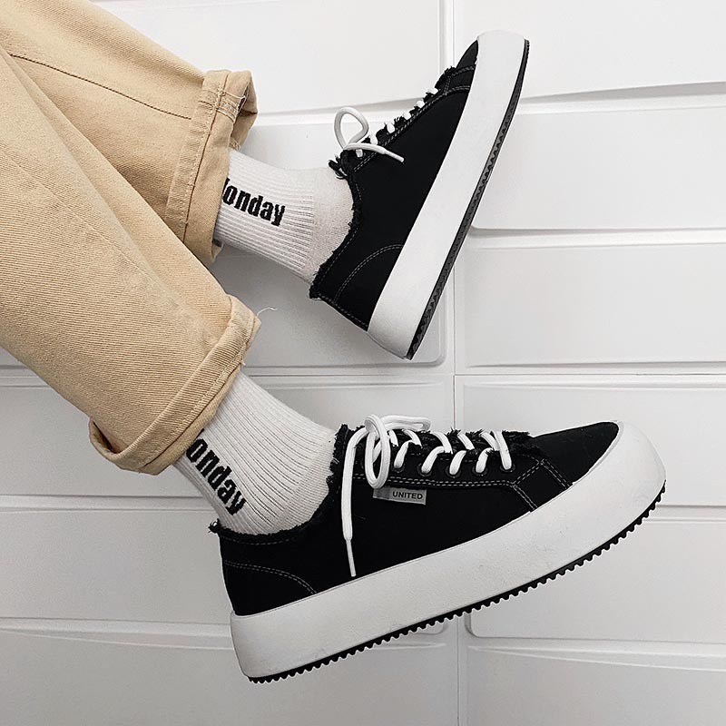 Men's casual shoes Korean version all-match Harajuku Ulzzang casual men's shoes student thick-soled platform shoes fashion sneakers