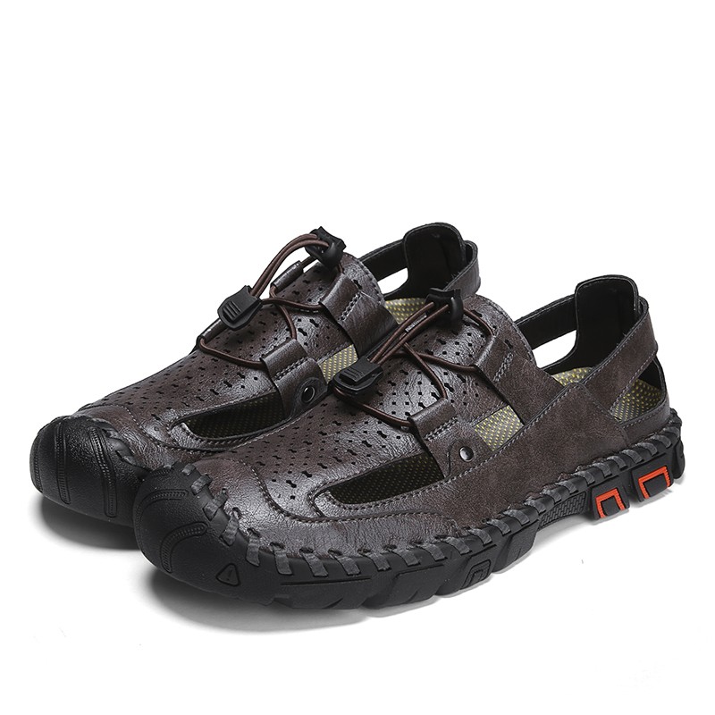 Men's shoes 2022 summer fashion casual beach non-slip rubber outdoor breathable non-slip high quality genuine leather trekking